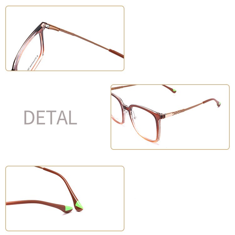 Factory BT18011 TR90 Ultra Light Titanium Temples Optics Gafas Classic Eyeglasses Optical Frames