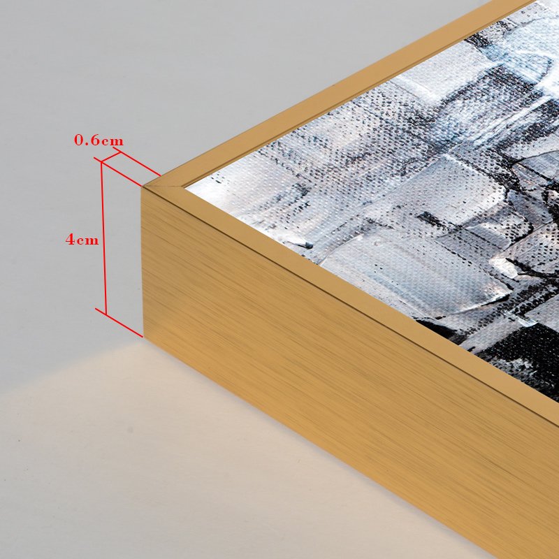 Factory Wholesale Customizable Size 4cm Height House Decor Aluminum Diploma Poster Frame Metal Picture Photo Frames Moulding