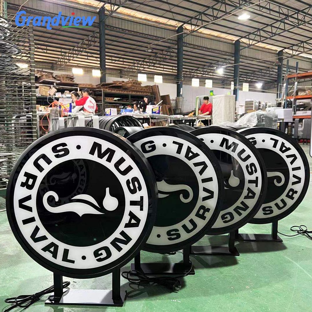 Wall mount rotating sign Led plastic double side mould-projection famous beer pub signage light box
