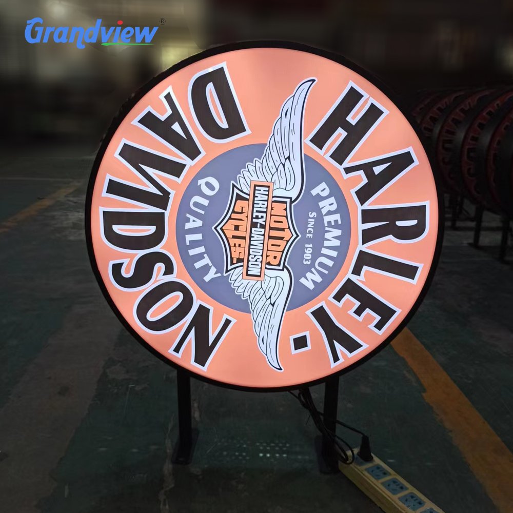 Wall mount rotating sign Led plastic double side mould-projection famous beer pub signage light box