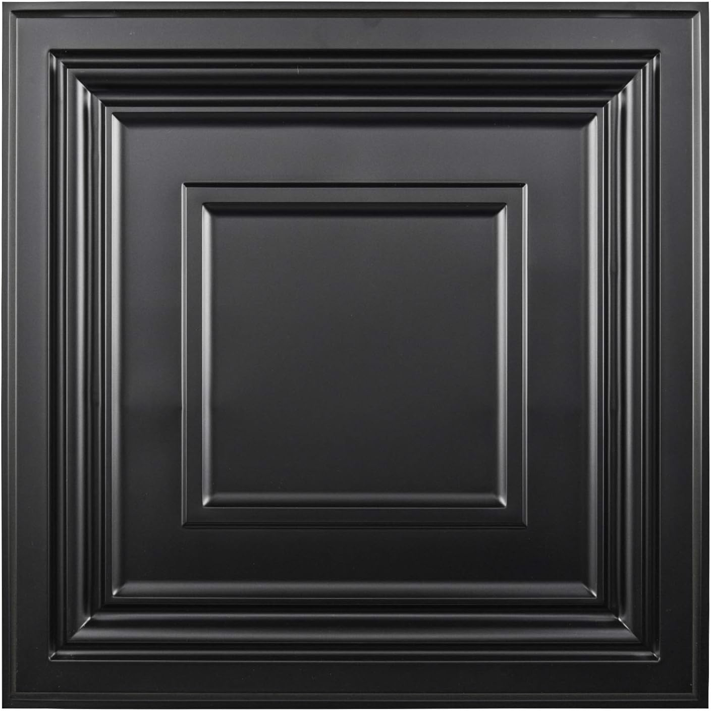 UDK Factory Price PVC Square Frames pattern 3D Wall Panel for Interior Wall Decoration Easy to Install Matte Black
