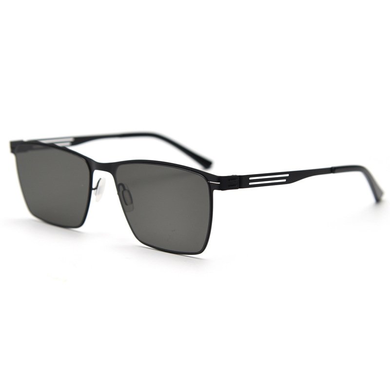 Wholesale New Sunglasses China Arrivals 2024 Sunglasses Custom Metal Logo Nylon Square Frame Sunglasses