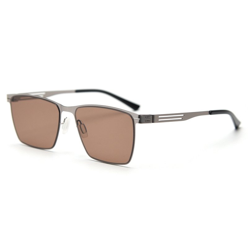 Wholesale New Sunglasses China Arrivals 2024 Sunglasses Custom Metal Logo Nylon Square Frame Sunglasses