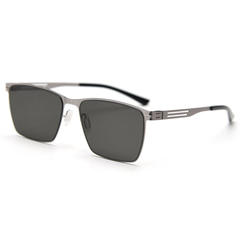 Wholesale New Sunglasses China Arrivals 2024 Sunglasses Custom Metal Logo Nylon Square Frame Sunglasses