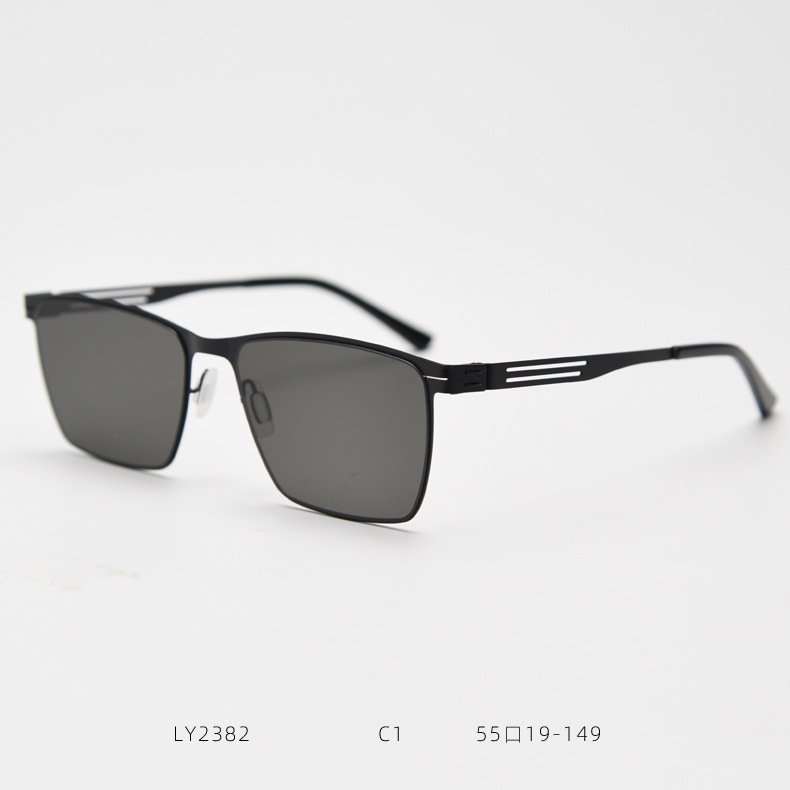 Wholesale New Sunglasses China Arrivals 2024 Sunglasses Custom Metal Logo Nylon Square Frame Sunglasses