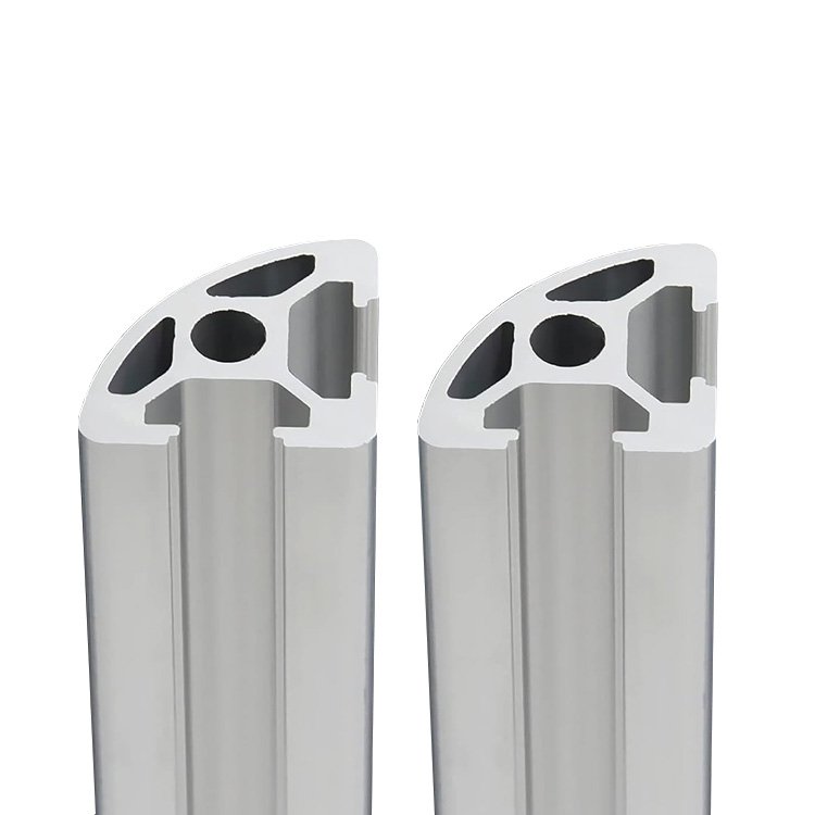 Industrial Half Round Corner 2020R Aluminum Profile Extrusion Frame For CNC
