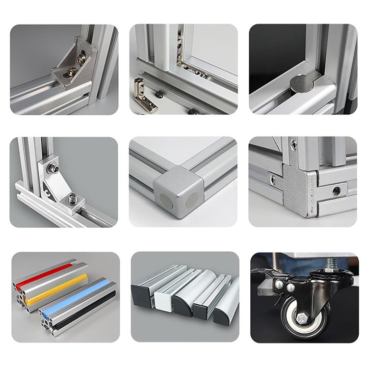 Industrial Half Round Corner 2020R Aluminum Profile Extrusion Frame For CNC