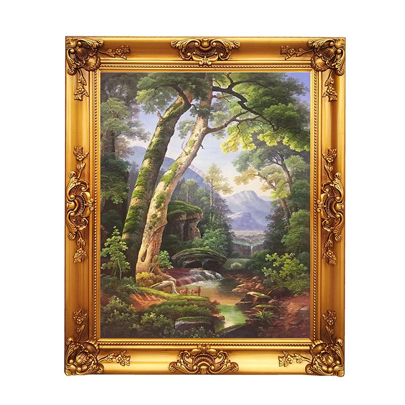 Customize Gold Color Antique Baroque Vintage Wood Luxury Picture Frames For Home Wall Decor