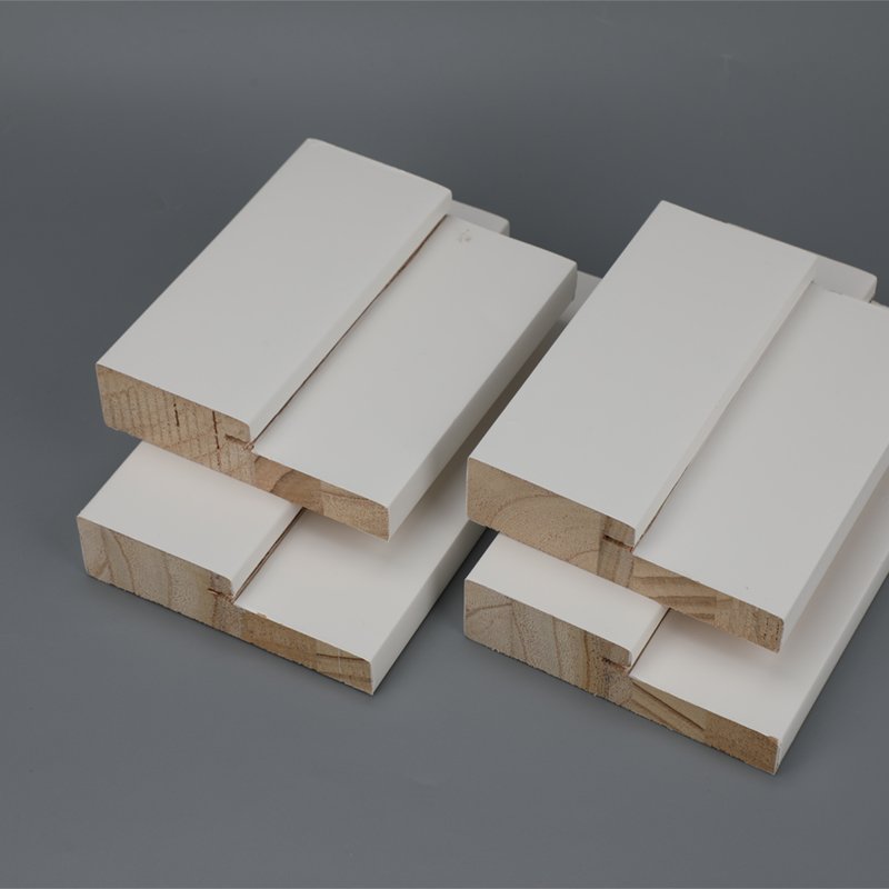Interior Flat Primed Wood Door Jambs Decoration Line Suppliers Wooden Frame Moulding