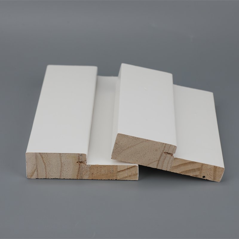 Interior Flat Primed Wood Door Jambs Decoration Line Suppliers Wooden Frame Moulding
