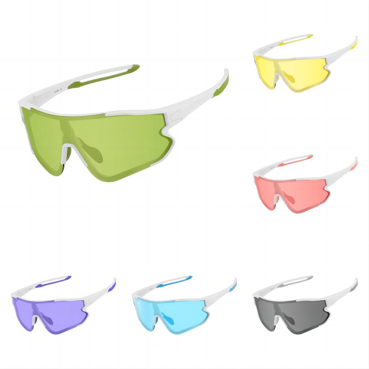 PC lens outdoor large frame sun glasses one piece lens colorful oversized sport eyewear sunglasses for women