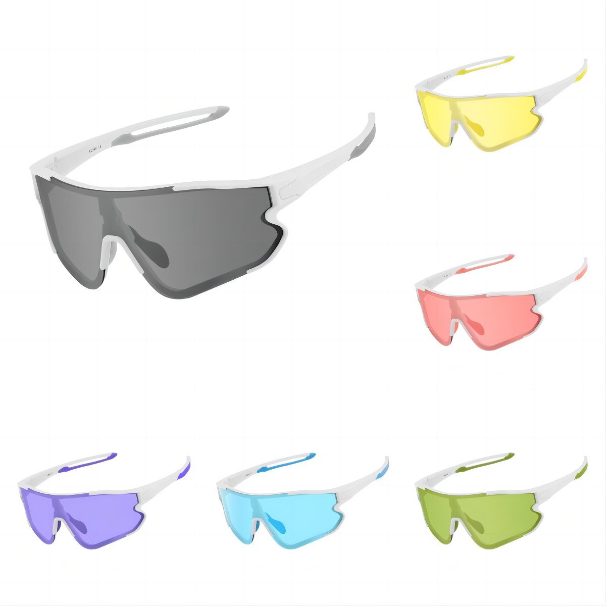PC lens outdoor large frame sun glasses one piece lens colorful oversized sport eyewear sunglasses for women