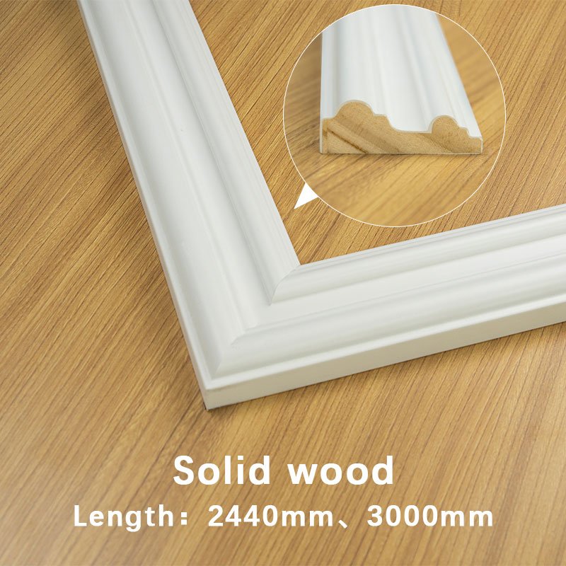 White Primed Frame Decorative Chinese Wood Moulding