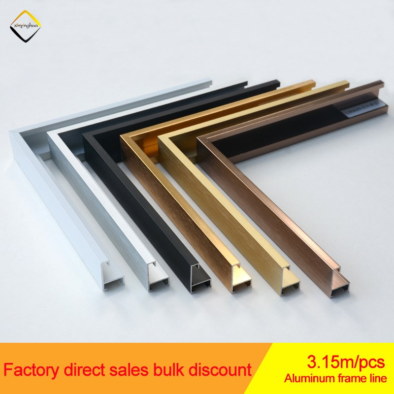 2022 Multicolor Home Furnishing Anodized Decorative Metal Picture Frame Molding Aluminum Alloy Photo Frames Moulding Profile