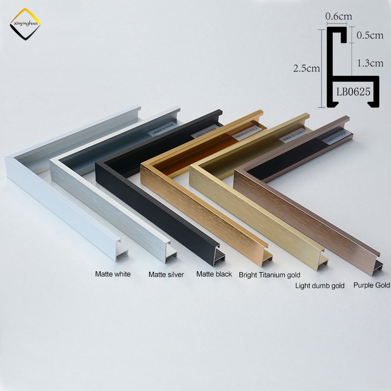 2022 Multicolor Home Furnishing Anodized Decorative Metal Picture Frame Molding Aluminum Alloy Photo Frames Moulding Profile