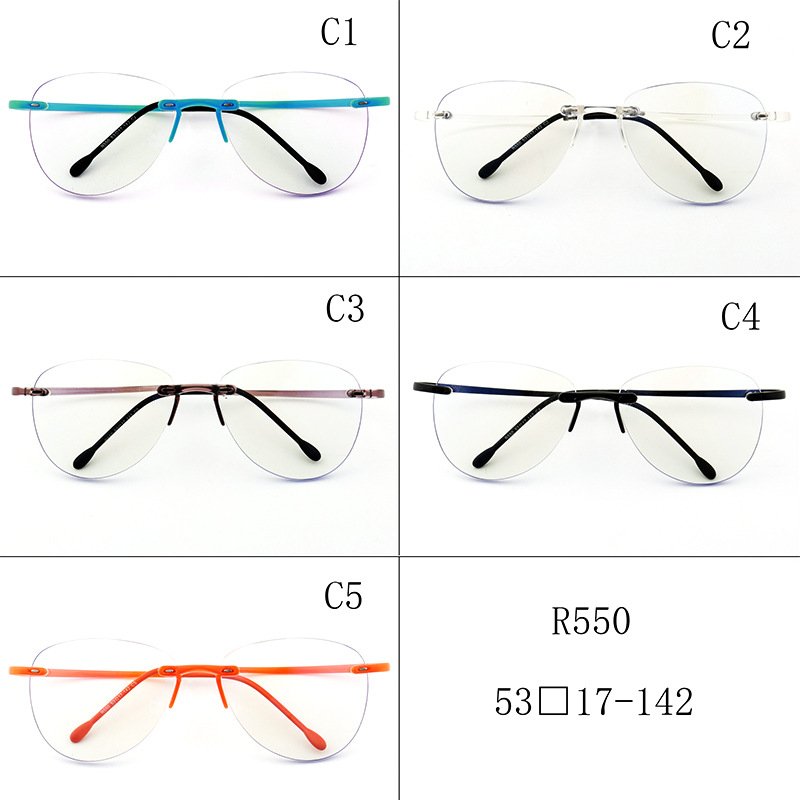 USA Fashion Cat Eye Glasses Frame Women Rimless Frames Glasses Optical