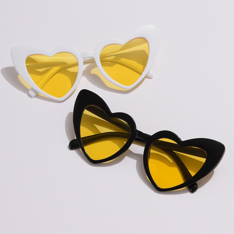 New heart shaped big frame fashionable women shades sun glasses designer luxury Sunglasses for ladies