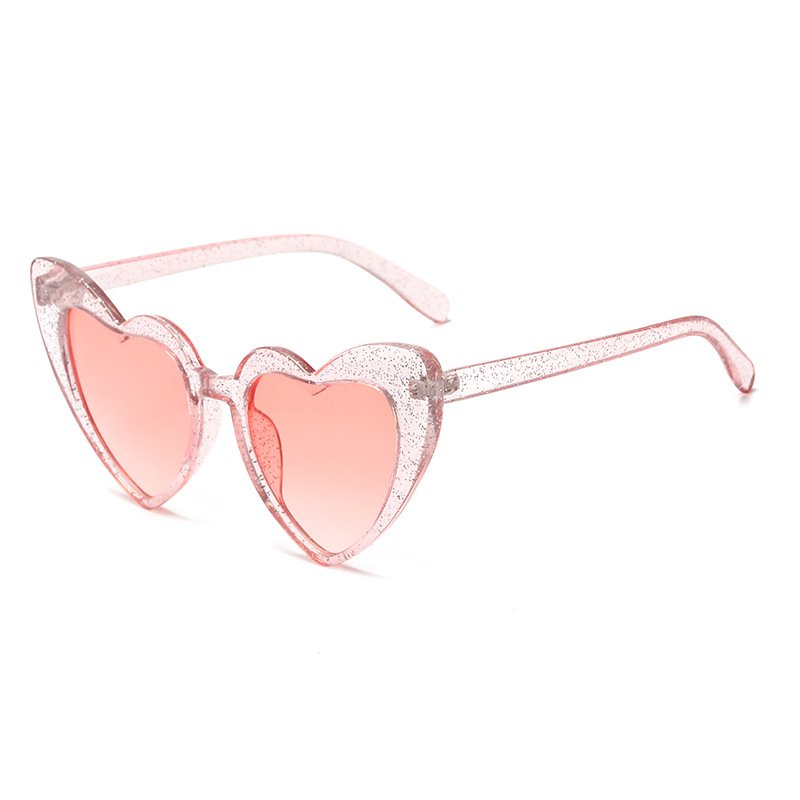 New heart shaped big frame fashionable women shades sun glasses designer luxury Sunglasses for ladies