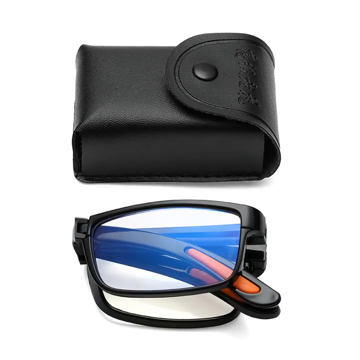 Optical Anti Blue Light Filter Computer Mobile Portable Eyeglasses Frames Mini Folding Foldable Reading Glasses
