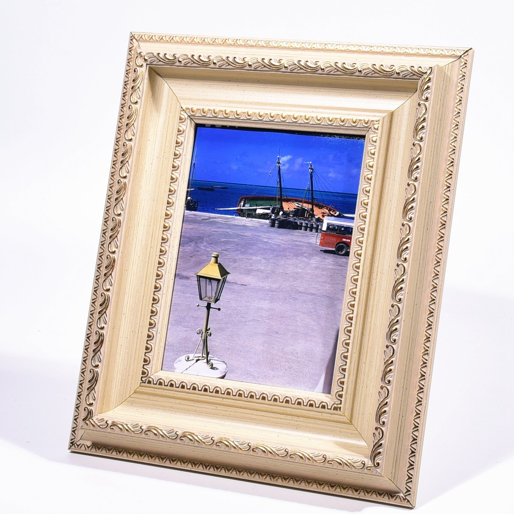European style solid color Gold embellishments customized size display picture frames