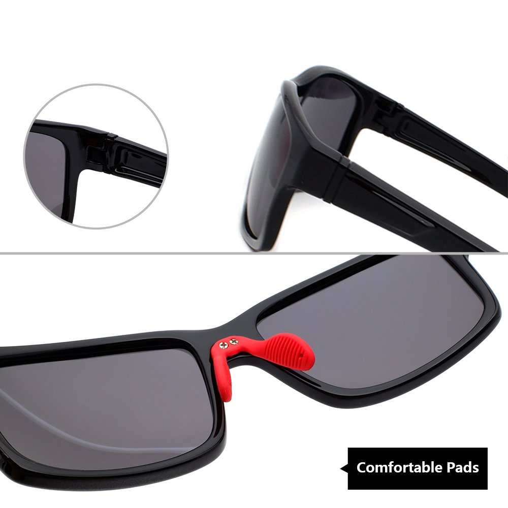 Custom uv400 protection polarized gray lenses outdoor eyewear sport eyeglasses frames for men
