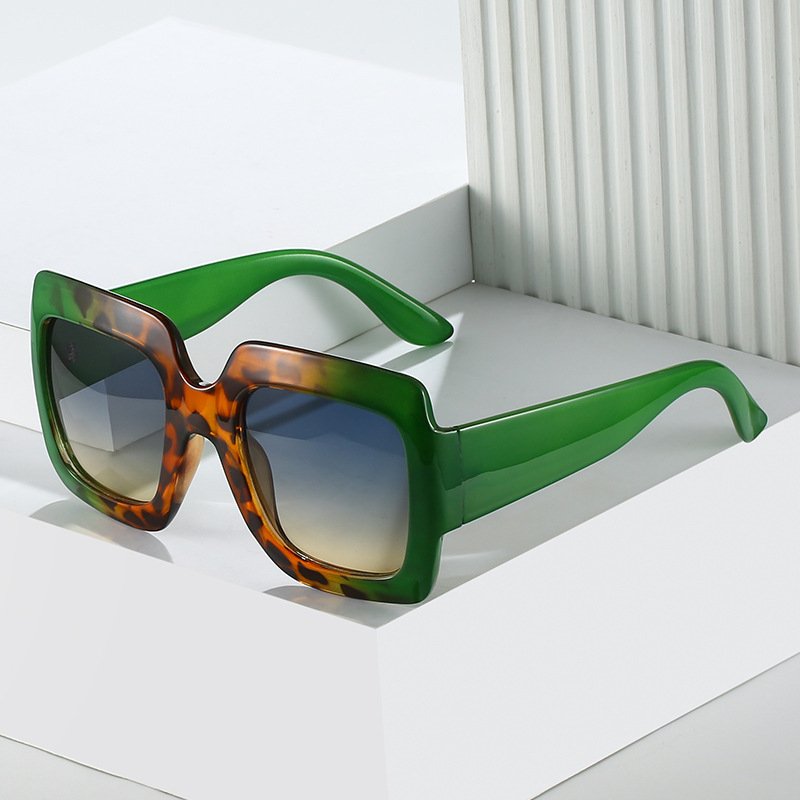 Dark Shade Designer Vintage Famous Brands Top Quality Oversized Men Wholesale Women Custom Logo 2024 Square Sunglasses