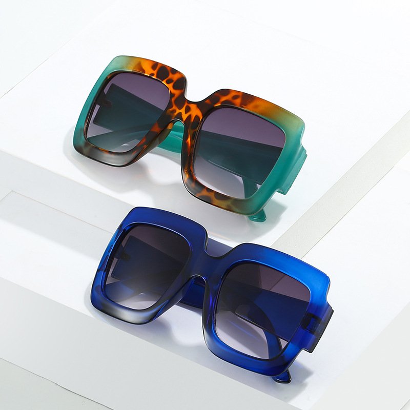 Dark Shade Designer Vintage Famous Brands Top Quality Oversized Men Wholesale Women Custom Logo 2024 Square Sunglasses