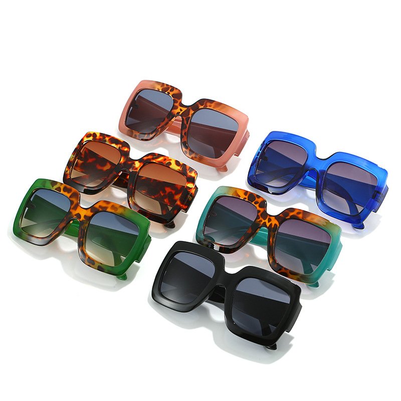 Dark Shade Designer Vintage Famous Brands Top Quality Oversized Men Wholesale Women Custom Logo 2024 Square Sunglasses