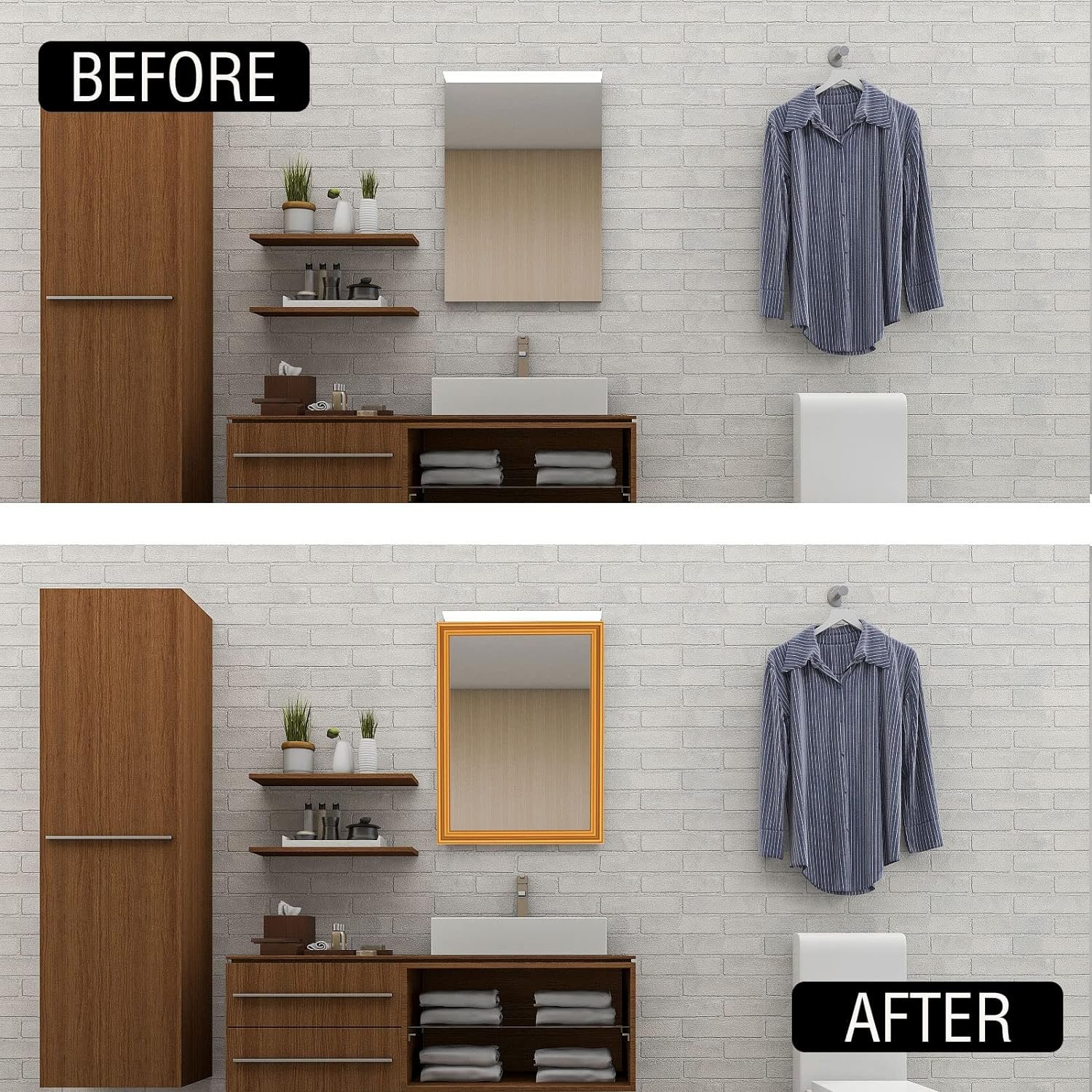 5m Peel and Stick Wall Molding Trim, Flexible Strip for Mirror Frame, Chair Rail, Wall Protection and Home DIY Decoration