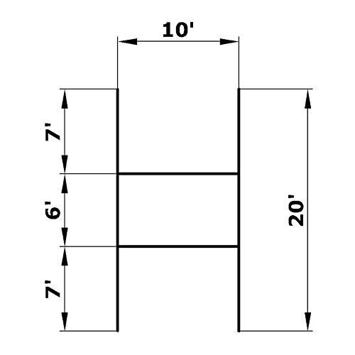 H Frame Wire Stakes 20 x10 inch 9 Gauge Galvanized Wire -Yard Sign Stakes Fit for 4mm, 5mm Corrugated Signs