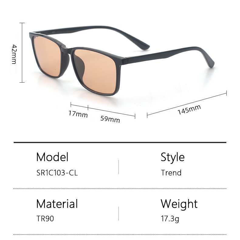 New High Quality FL41 Brown Lens Eyeglasses Unisex Optical Frame Fashion Design Custom Migraines Anti Blue Light Glasses