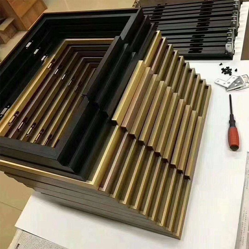 OEM Custom Aluminium Metal Framed Mirror Bathroom Vanity Mirror Frame