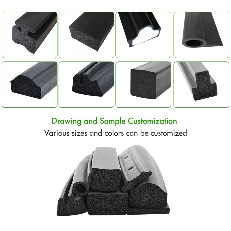 Air-defense door frame seal strip civil air-defense engineering airtight blast watertight door rubber foam sponge strip