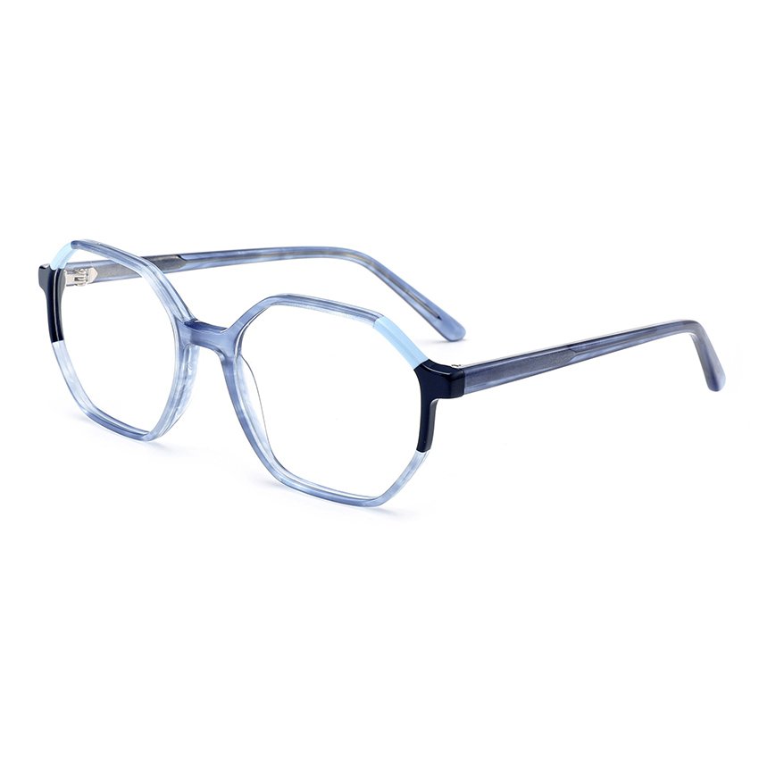 Fashion Designer LM2316 Splicing Irregular Shaped Male And Female Acetate Optical Eyeglass Frame