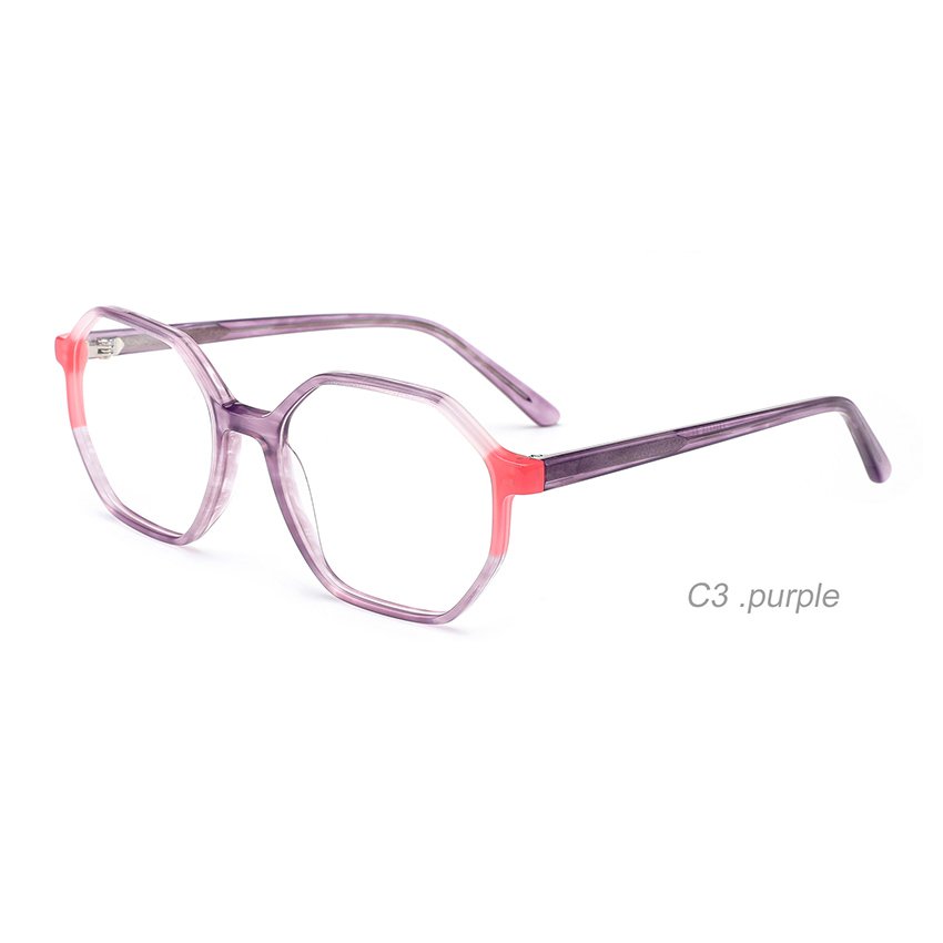 Fashion Designer LM2316 Splicing Irregular Shaped Male And Female Acetate Optical Eyeglass Frame