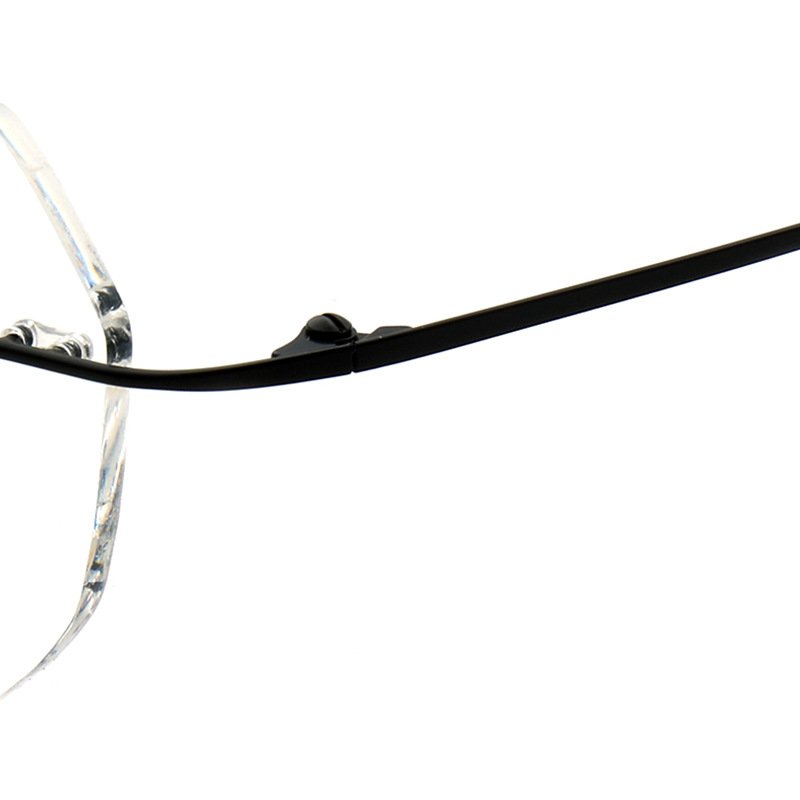 latest memory alloy eyewear metal rimless male glasses spectacles frame optical eyeglasses frames for men