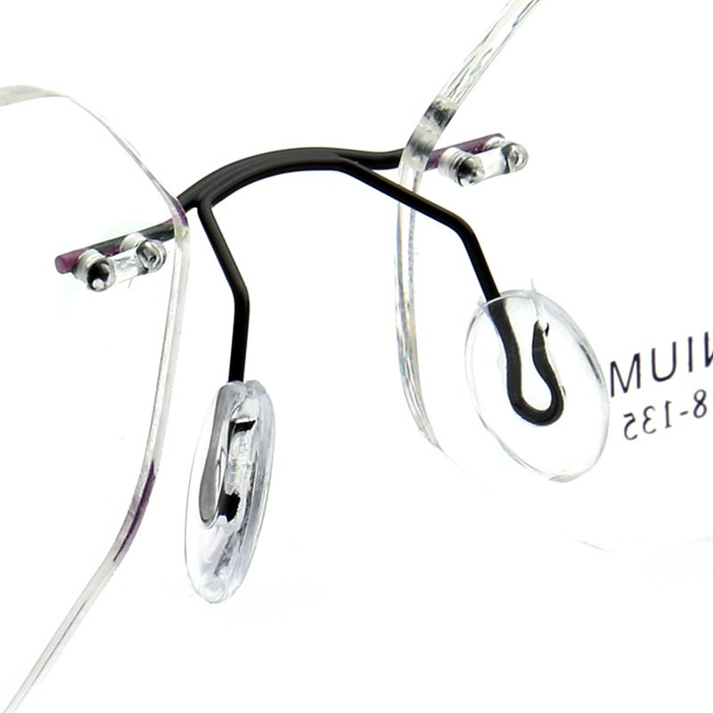 latest memory alloy eyewear metal rimless male glasses spectacles frame optical eyeglasses frames for men