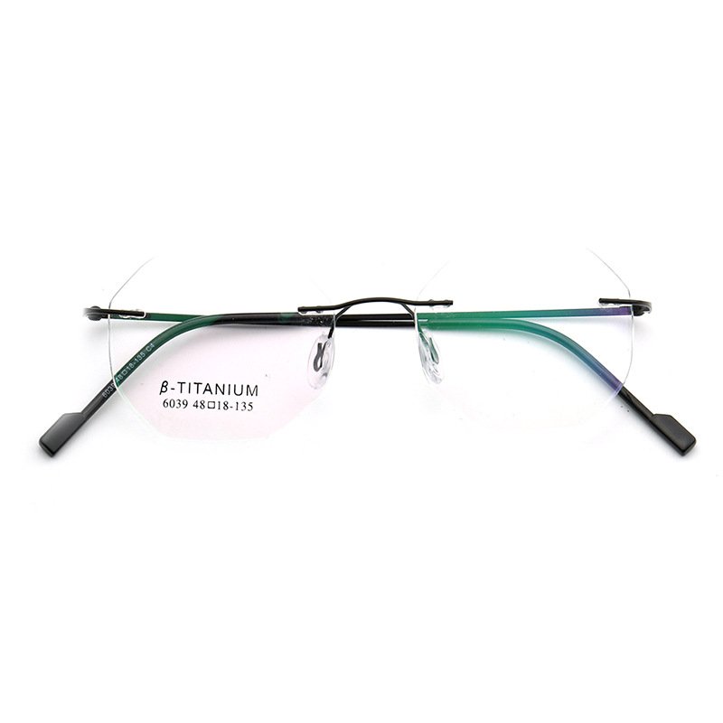 latest memory alloy eyewear metal rimless male glasses spectacles frame optical eyeglasses frames for men