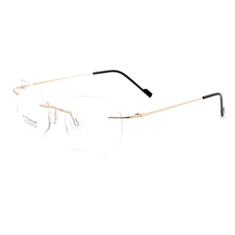 latest memory alloy eyewear metal rimless male glasses spectacles frame optical eyeglasses frames for men