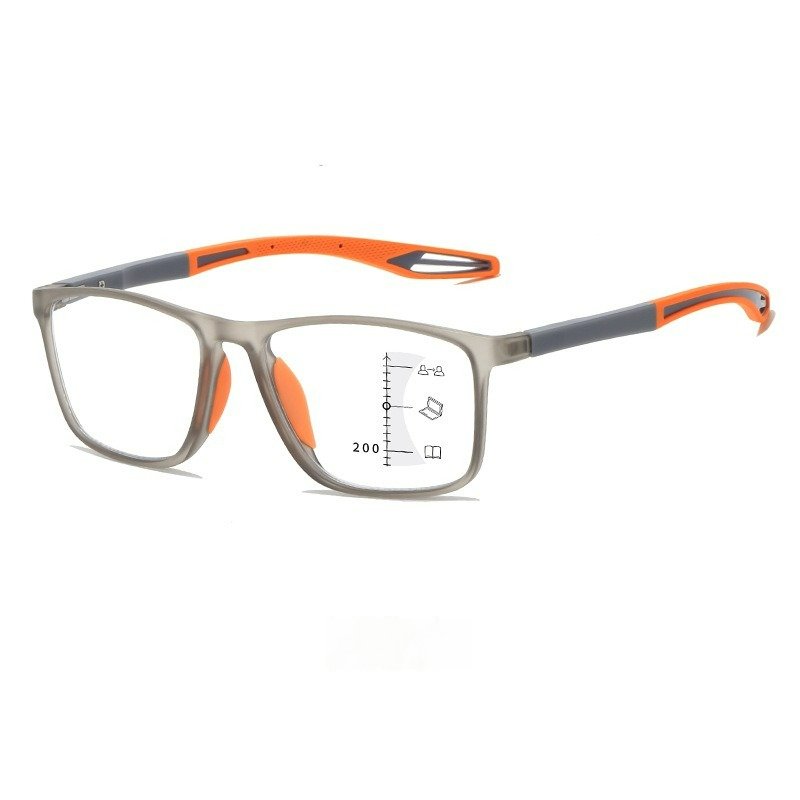 New TR90 Sports Progressive Multi-Focus Anti blue light Reading Glasses in Black HD Anti-Blue for Both near and Far Wholesale