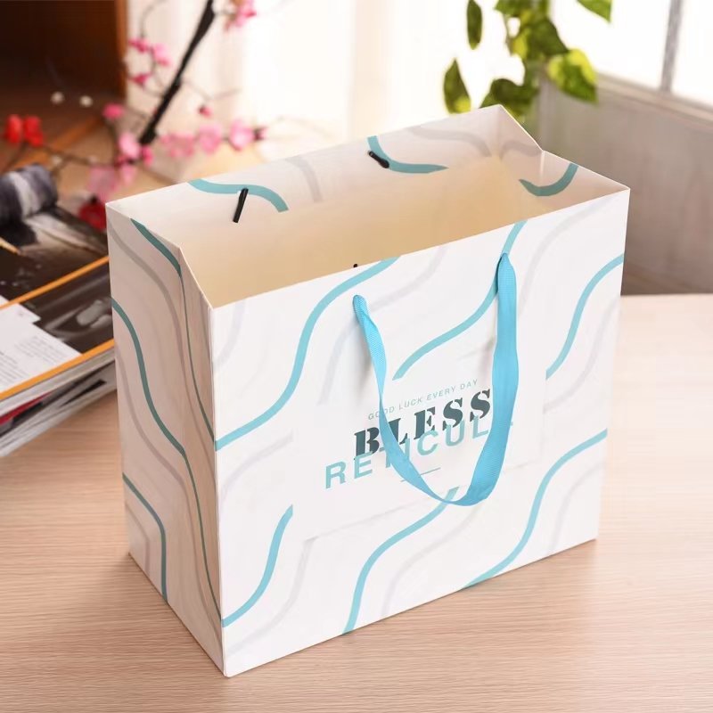 Luxury Gift Shopping Paper Bag With Your Own Logo Custom Colour Printing Matt Paper Bag With Handle
