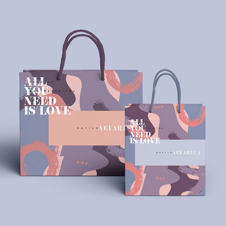 Luxury Gift Shopping Paper Bag With Your Own Logo Custom Colour Printing Matt Paper Bag With Handle