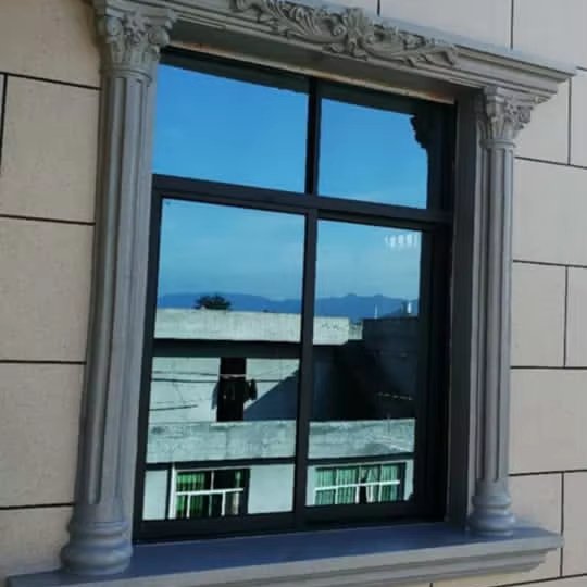 RF plastic window moulding Plastic exterior decorative concrete window frame moldings cement door trim mold for sell