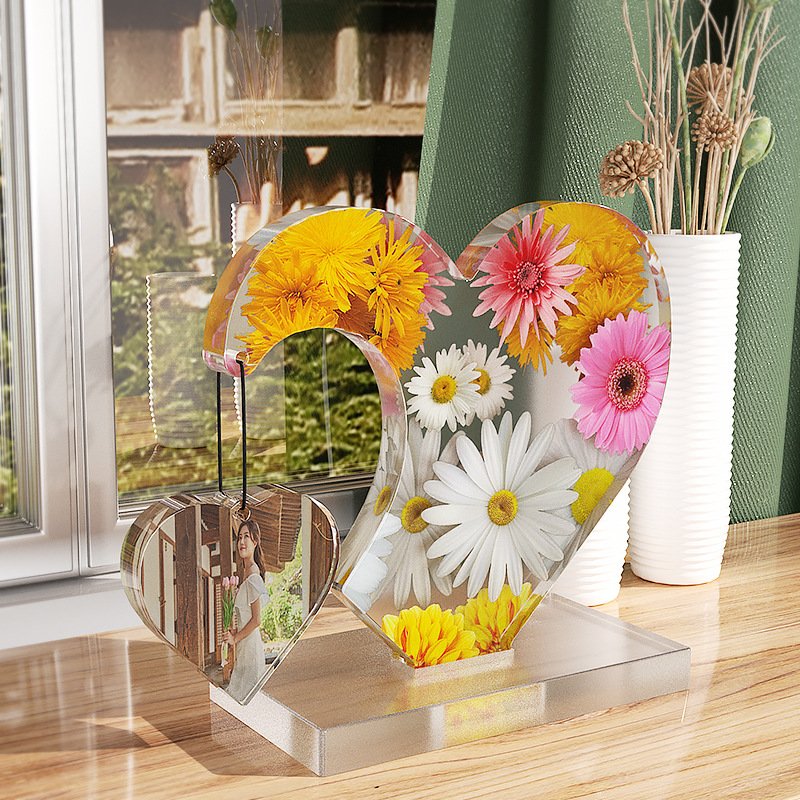 INTODIY Heart Shape Mirror Silicone Mold Jewelry Ornaments Love Photo Frame DIY Crystal Epoxy Resin Mold Making Accessories