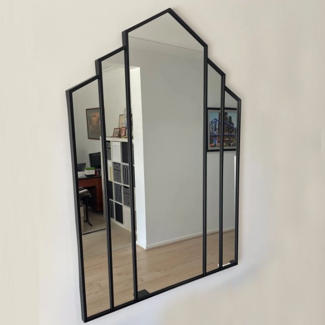 Black Metal Moulding Big Wall Decorative Mirrors for Home Decor