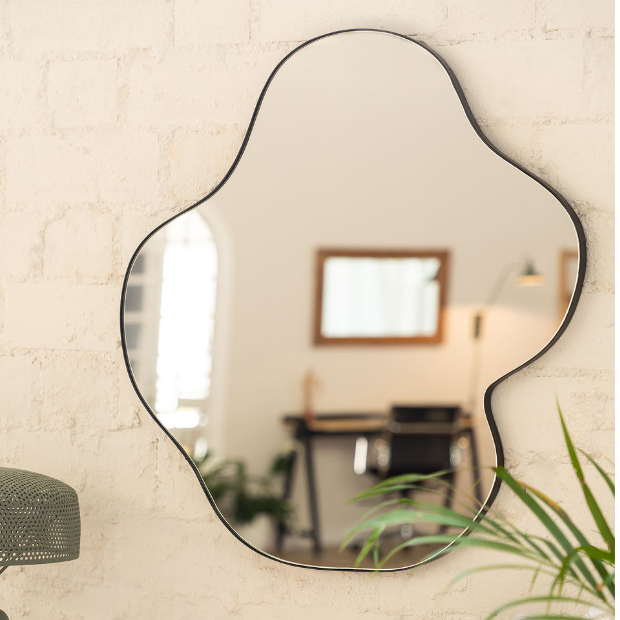 Black Metal Moulding Big Wall Decorative Mirrors for Home Decor