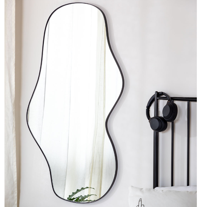 Black Metal Moulding Big Wall Decorative Mirrors for Home Decor