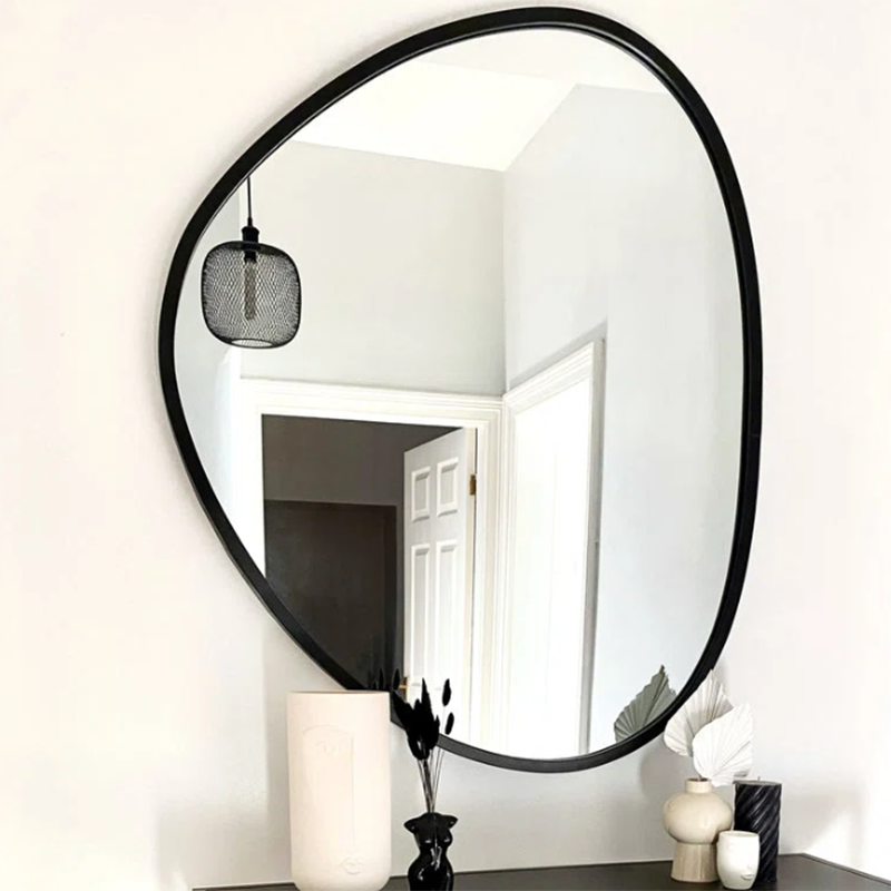 Black Metal Moulding Big Wall Decorative Mirrors for Home Decor