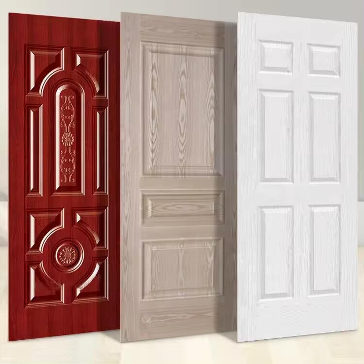 2.7mm 3mm new design Moulded HDF MDF melamine door skin interior 6 panel door sheet skin