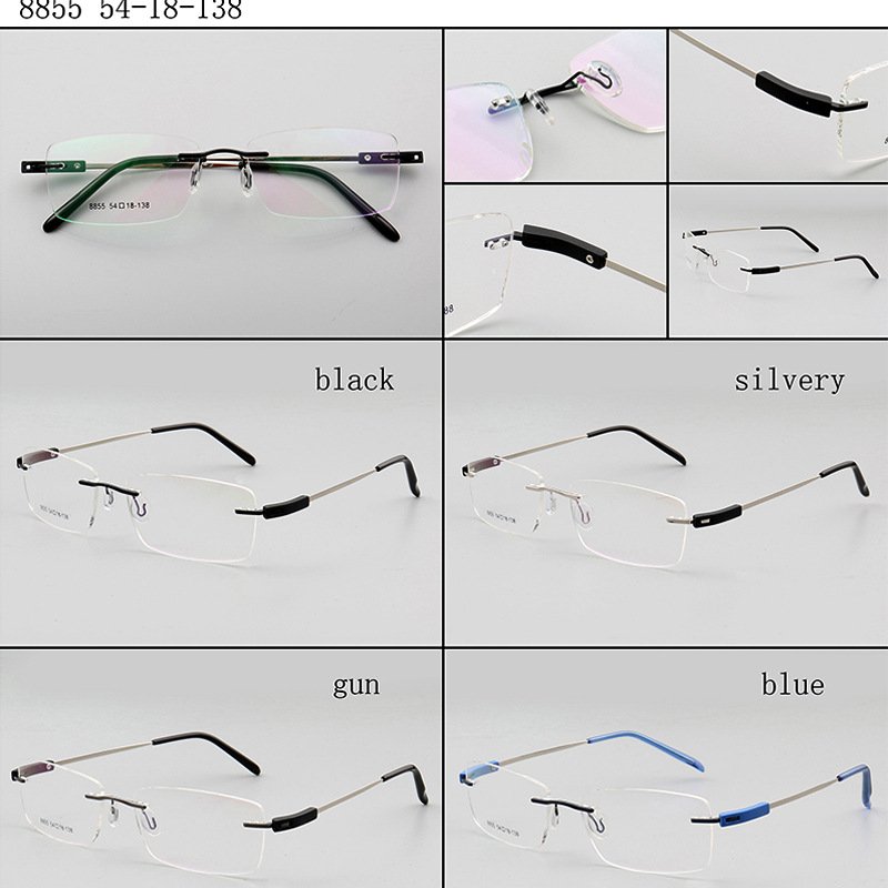 Brand Designer Optics Frame Rectangle Eyewear Glasses Prescription Spectacle Anti Blue Light Computer TR90 Eyeglasses